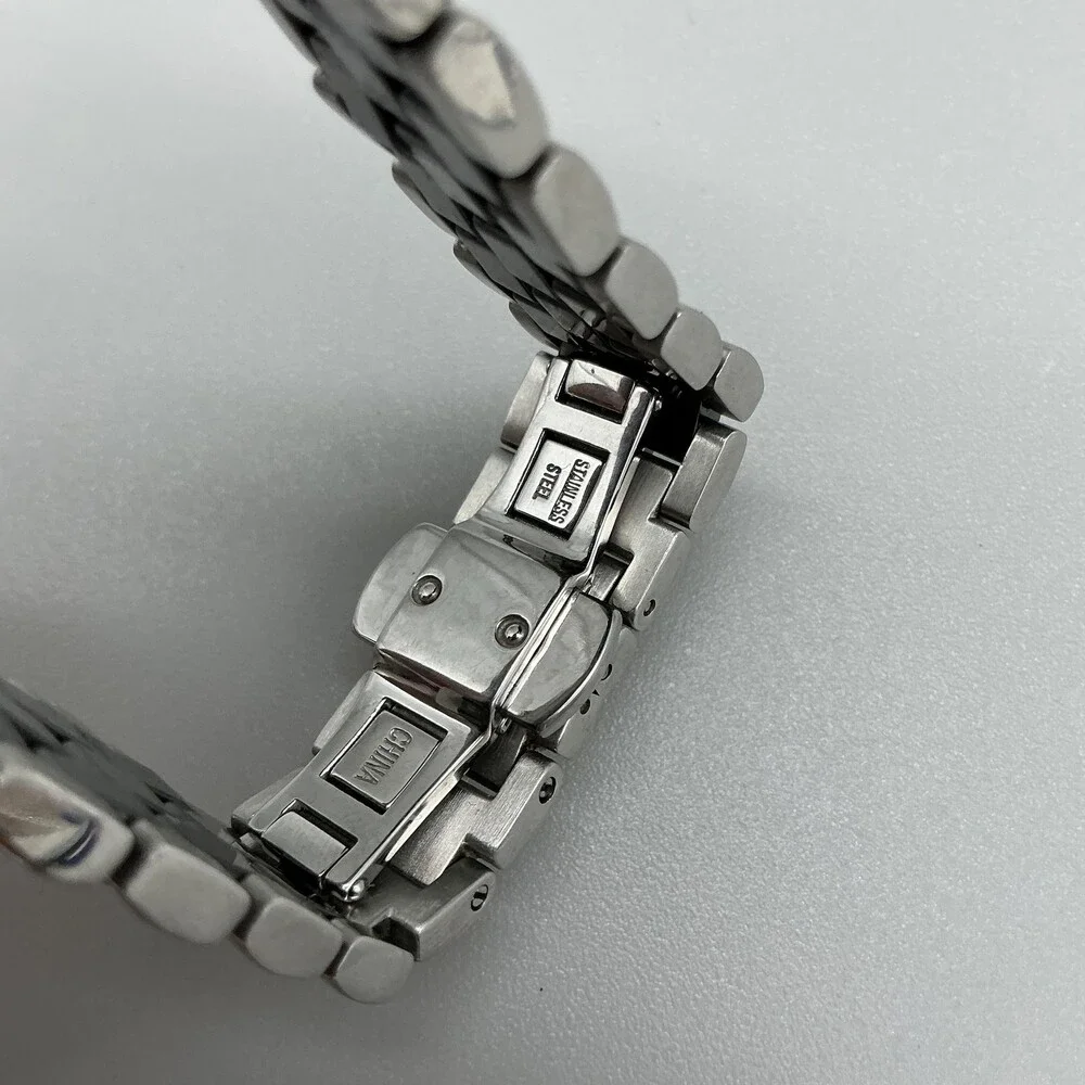 Anne Klein Womens Watch 30mm Black Dial Diamond Bezel Stainless New Battery 6.5